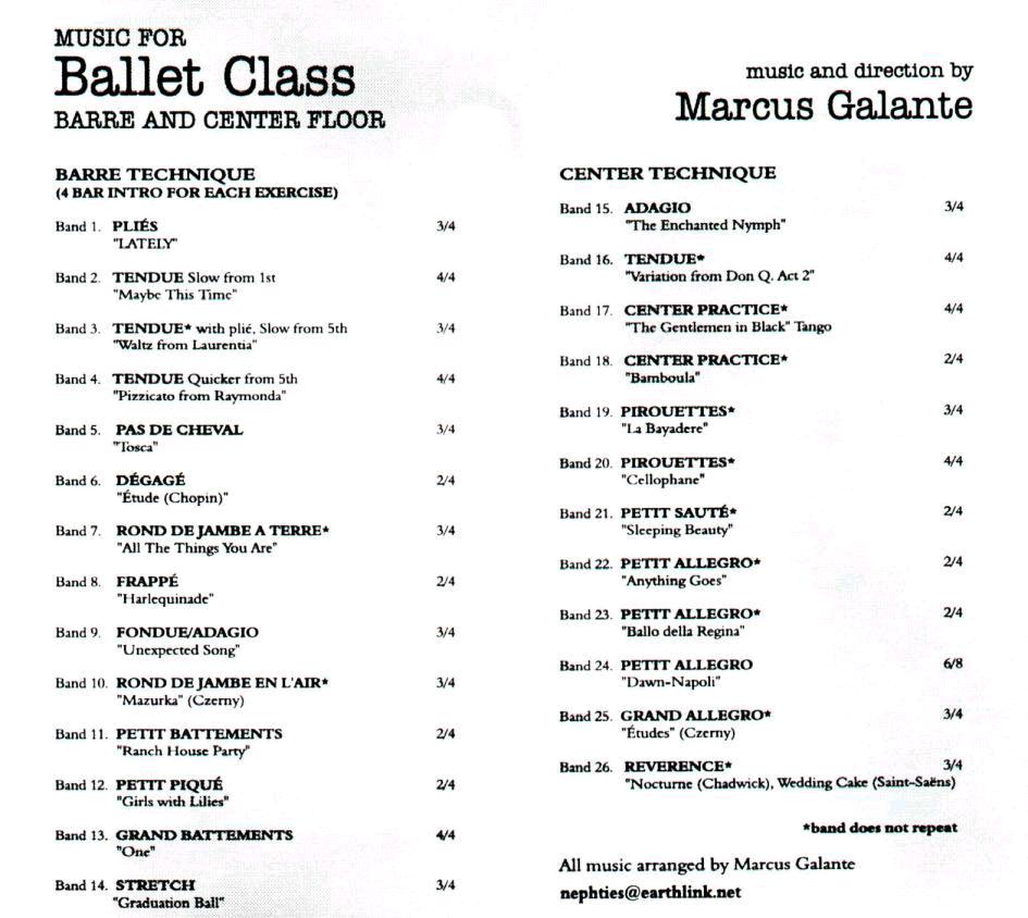 Ballet Class CD