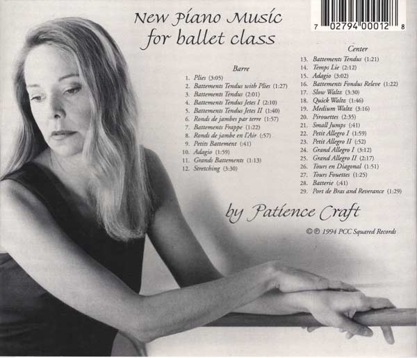 New Piano Music for Ballet Class - CD backcover