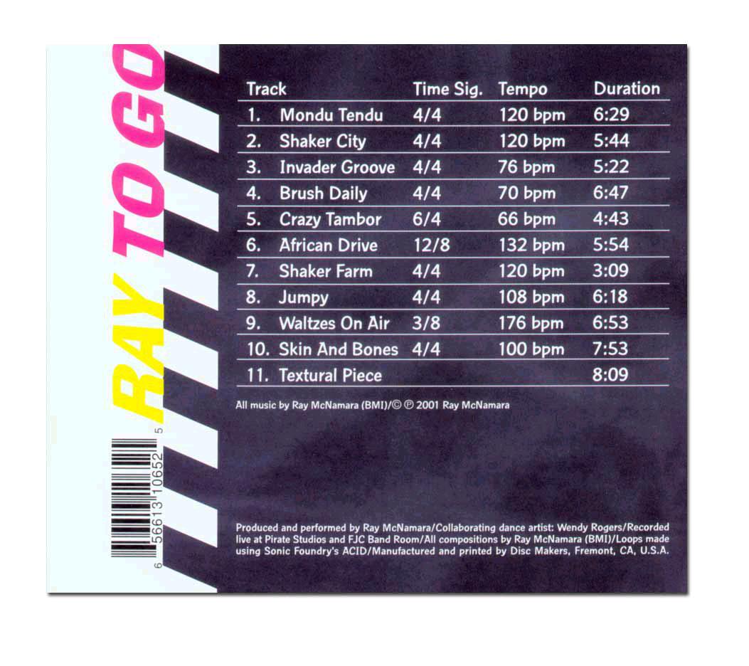 Ray to Go backcover